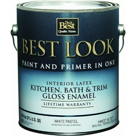 WORLDWIDE SOURCING Best Look Kitchen, Bath, And Trim Gloss Paint And Primer In One Enamel HW37W0727-16